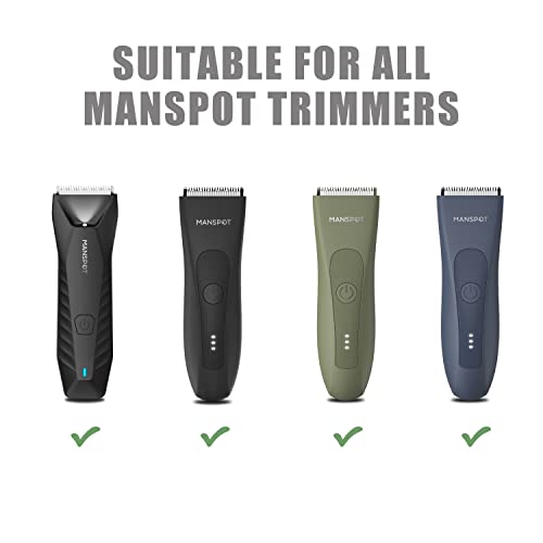 MANSPOT Black Replaceable Blade (2Pcs) Men’s Manscape Trimmer, Ceramic Blade Ball Trimmer/Shaver for Men Replacement Head - Image 2