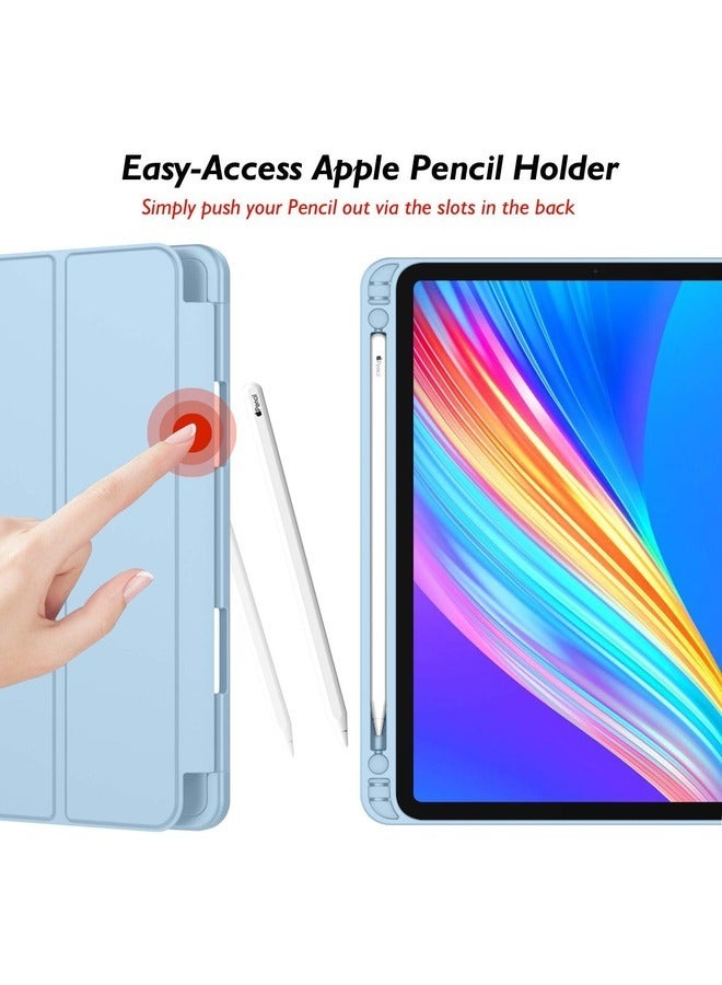 ELTRAZONE Sky Blue Trifold Smart Case for iPad Pro 11 Inch (2022/2021) – Includes Pencil Holder, Soft TPU Back, Auto Wake/Sleep Function - Image 5