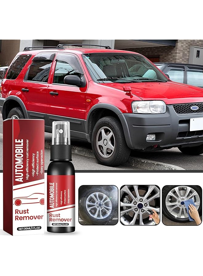 Excefore Car Rust Remover, 30Ml Car Wheel Hub Parts Rust Cleaning Spray, Multi-Purpose Decontamination And Renovation Rust Remover, Auto Metal Rust Removal, Motorcycle Stain Remover For Wheel Rim - Image 3