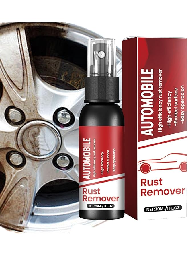 Excefore Car Rust Remover, 30Ml Car Wheel Hub Parts Rust Cleaning Spray, Multi-Purpose Decontamination And Renovation Rust Remover, Auto Metal Rust Removal, Motorcycle Stain Remover For Wheel Rim - Image 2