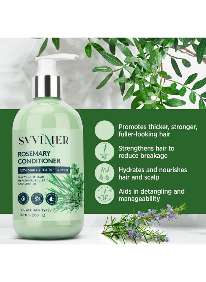 Svvimer Rosemary Hair Growth Conditioner: Thickening Moisturizing Product with Biotin for Women Men - for Damaged Dry Thinning Hair 11.8 fl.oz - Image 3