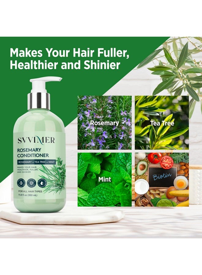 Svvimer Rosemary Hair Growth Conditioner: Thickening Moisturizing Product with Biotin for Women Men - for Damaged Dry Thinning Hair 11.8 fl.oz - Image 4