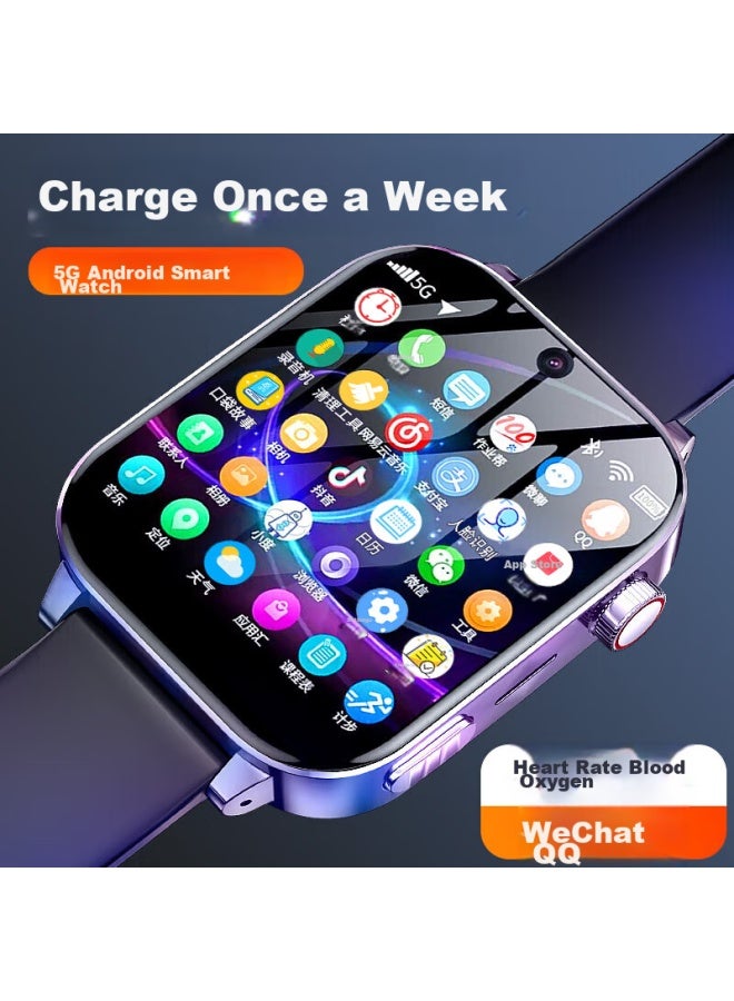 Atq Children's Smart Watch Phone With Sim Card Slot, 5g Full Network, Long Battery Life, Top Configuration, Positioning, Video, For Primary And Secondary School Students, Geniuses, Wifi Download - Image 1