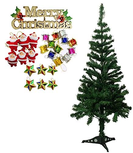 Sesonby 2 feet Long Artificial XMass Christmas Tree and 25 pcs Hangings Ornaments - Image 1