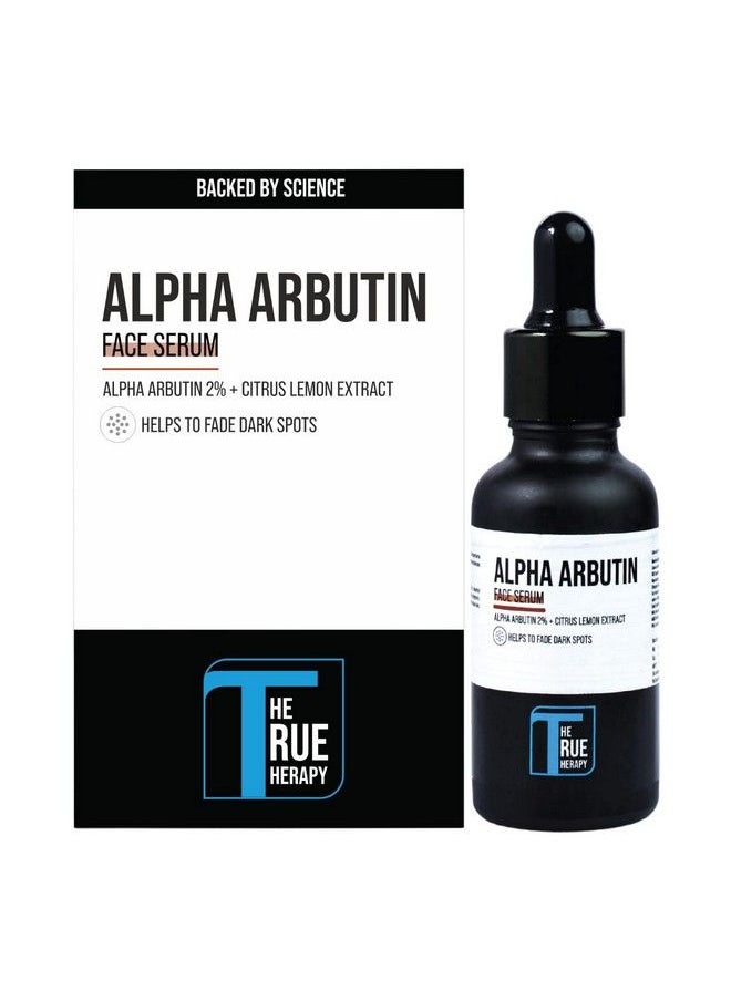 THE TRUE THERAPY 2% Alpha Arbutin Serum With For Pigmentation & Dark Spots Removal Antipigmentation Face Serum With Citrus Limon Extract To Remove Blemishes Acne Marks & Tanning 30 Ml  - Image 1