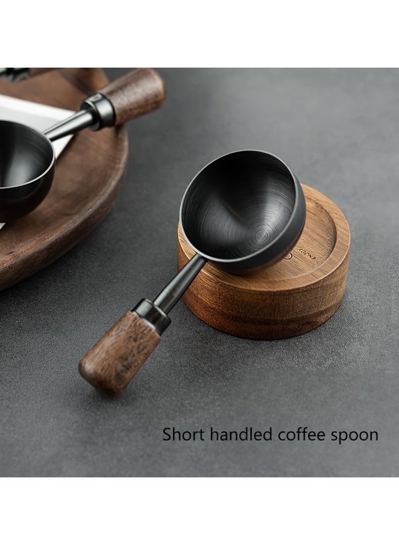 Vintage coffee measuring spoon, solid wood coffee spoon, 10 gram capacity, walnut handle, perfect for coffee, tea, etc., perfect holiday gift - Image 1