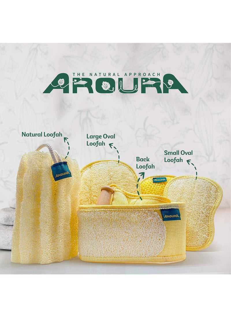 Aroura Natural Egyptian Loofah Palm Size Oval  - Image 5
