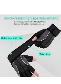 UCHUANG Weight Lifting Gloves, Workout Gloves for men and Women, Cycling Gloves with non-slip Silicone & Wrist Support Adjustable Velcro Strap, Suitable for Fitness Training Weightlifting  - Image 4