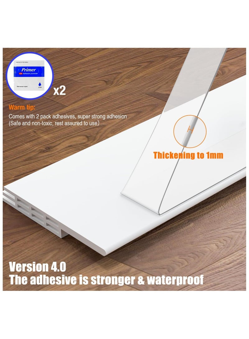 Vphom 2-Pack Under Door Draft Stopper – Weather Seal for Doors and Windows, Noise and Dust Insulation, Garage Draft Guard - Image 2