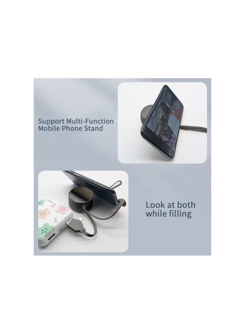 SOLARAE Retractable Charger, Retractable Charging Cable PD Fast Charger Cord with Type C to C is PD Max 4A Super Fast Charge/USB, Type-Cport Multi Charging Cable, Multiple Phone Charger Cord(1 Pack,1Meter) - Image 4