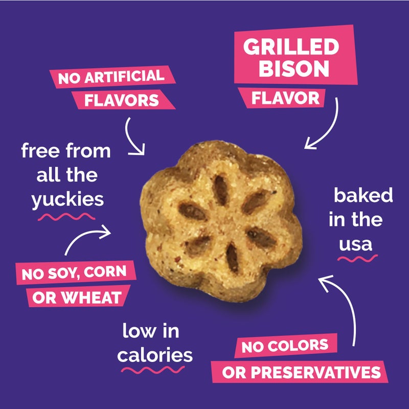 Fruitables Skinny Minis Dog Treats, Healthy Sweet Potato Treat for Dogs, Low Calorie & Delicious, Puppy Training, No Wheat, Corn or Soy, Made in the USA, Grilled Bison Flavor, 5oz - Image 5