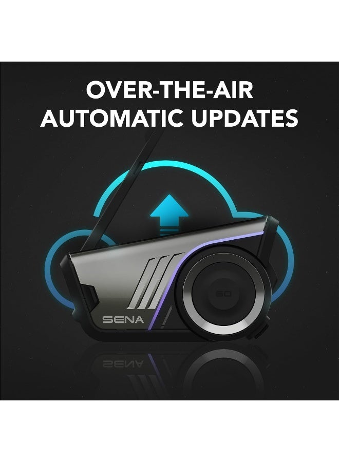 Sena 60S Motorcycle Communication Headset with Wave, Mesh, and Bluetooth Intercom, 2nd Generation Sound by Harman Kardon - Image 5