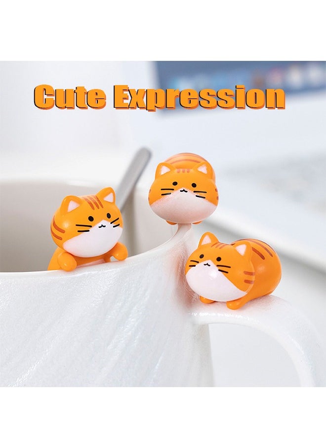 Generic 8 Pcs Mini Cat Cute Car Accessories, Funny Rear View Mirror & Dashboard Decorations Cute Car Ornament Interior Decors Gift, Orange  - Image 4