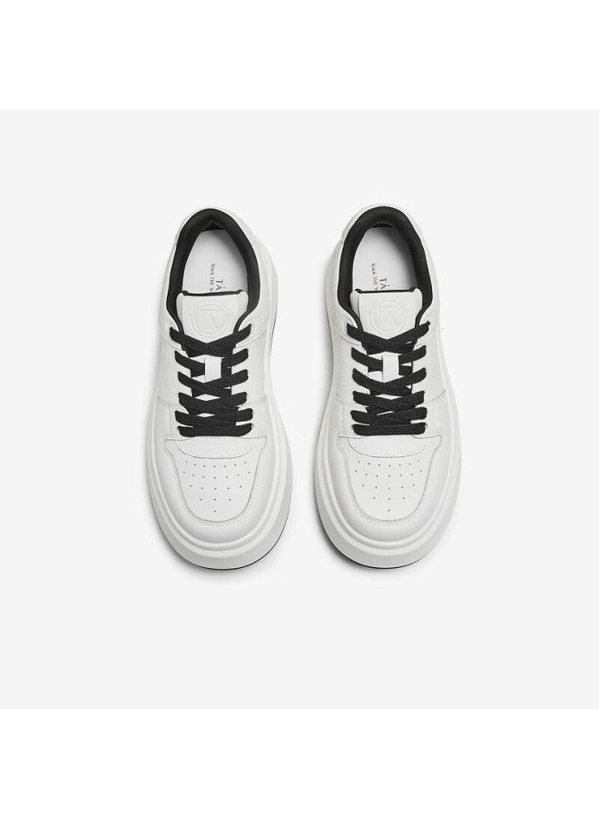 Tata Little White Whale Thick Sole Casual Platform Student Sneakers White Am6 36 - Image 4