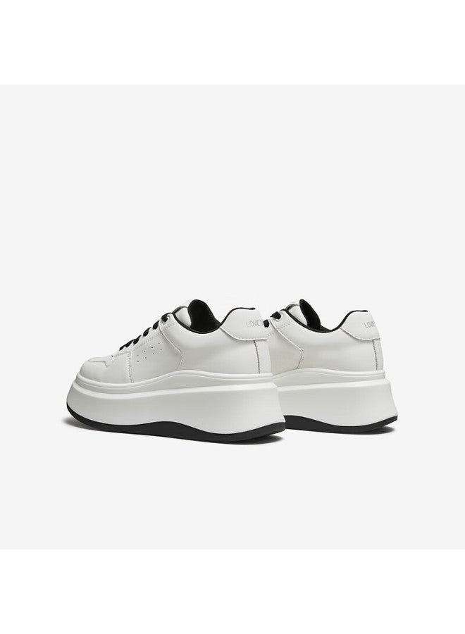 Tata Little White Whale Thick Sole Casual Platform Student Sneakers White Am6 36 - Image 5