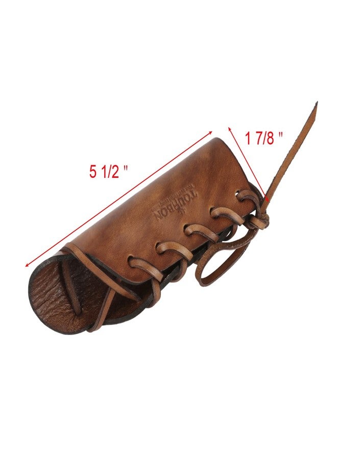 Tourbon Vintage Brown Axe Handle Guard Leather Hatchet Collar Protection Holder (Pack of 2 Pieces) - Image 5