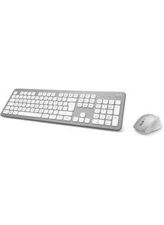 KMW-700 Gulf Wireless Keyboard and Mouse Set D3182676 Silver/White
