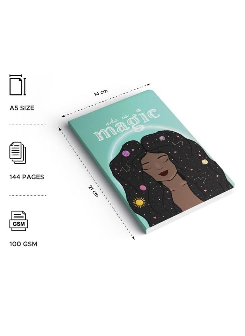 FACTOR NOTES - A5 Size Plain Notebook 100gsm Thickness 144 Pages - Image 1