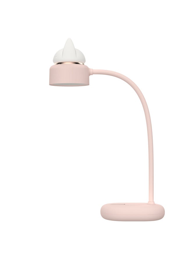 Three-life Creative Cat Usb Charging Creative Reading Lamp Led Desk Lamp Eye Protection Clip-on Desk Lamp Dimmable-Color:Desktop Pink-Size:397*128*77mm  - Image 1