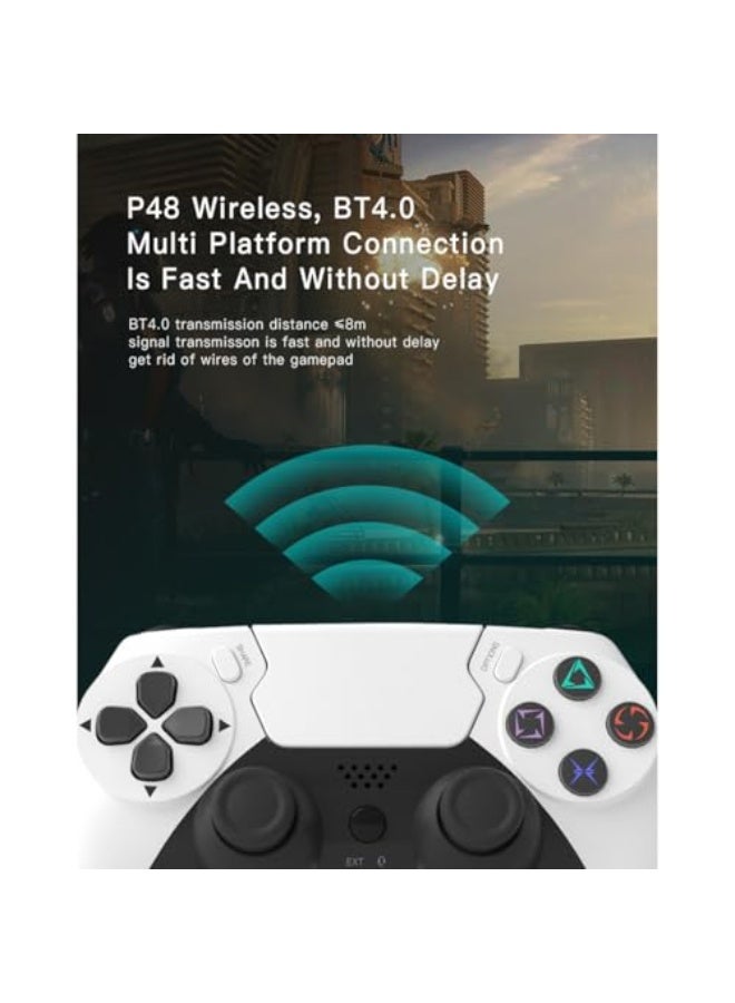 Wireless Controller for PlayStation 4/Slim/Pro, Bluetooth Gamepad with Charging Cable, Dual Vibration Motor,Ergonomic Design (Blue) - Image 3