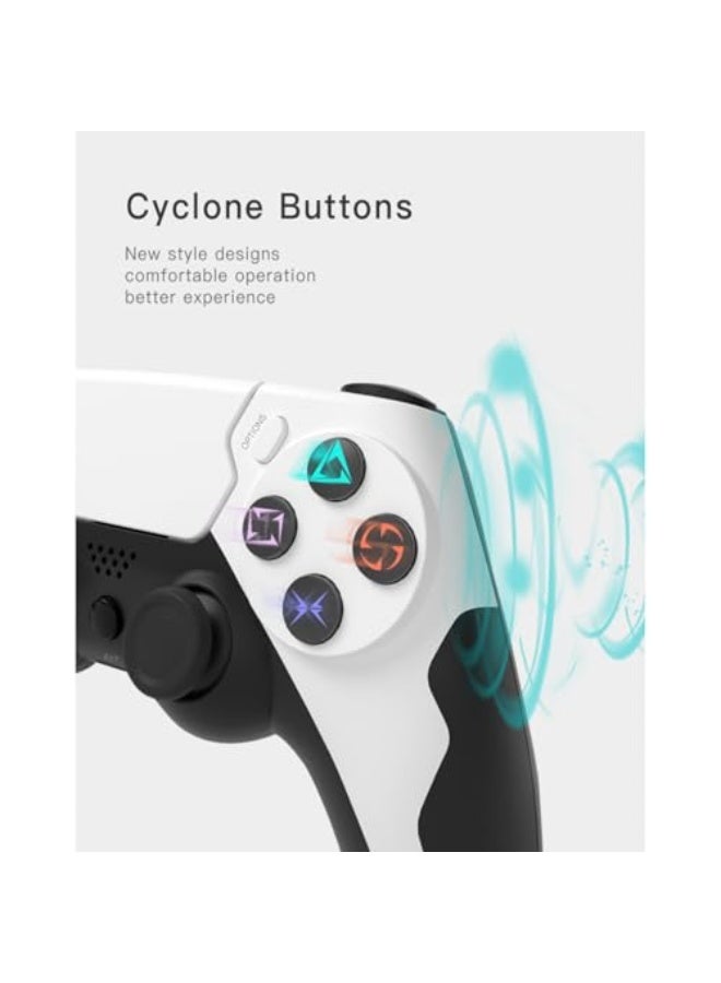 Wireless Controller for PlayStation 4/Slim/Pro, Bluetooth Gamepad with Charging Cable, Dual Vibration Motor,Ergonomic Design (Blue) - Image 4