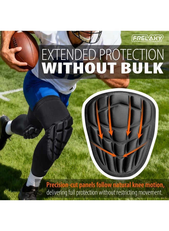 Frelaxy 3D Protective Knee Pads Compression Leg Sleeves, Padded Knee Support for Wrestling, Basketball, Volleyball, Training, Knee Protective Gear for Youth, Women & Men (1 Pair) - Image 5