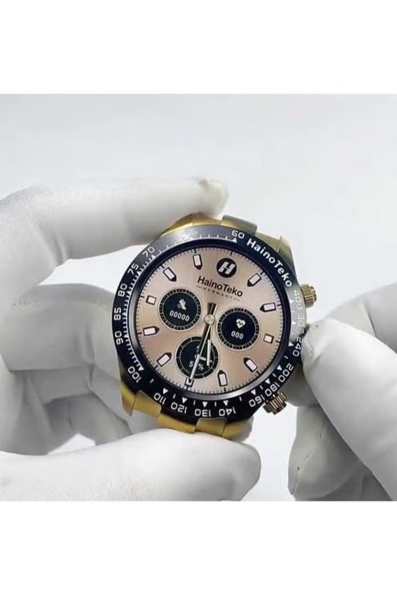 Haino Teko RW-26 Smart Watch – Gold Stylish Fitness Tracker, Heart Rate & Sleep Monitor, IP68 Waterproof, Notifications & More – Unisex Smartwatch for Daily Use - Image 3