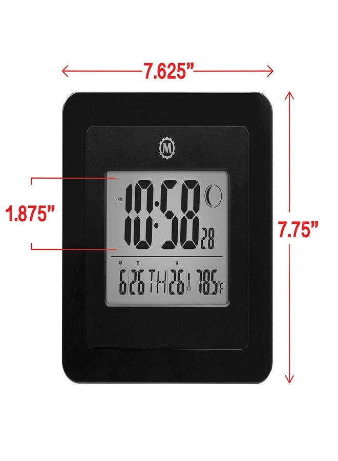 ماراثون ساعة ماراثون CL030045BK الذرية العالمية المدمجة مع ضوء طوارئ LED - أسود من ماراثون - Image 3