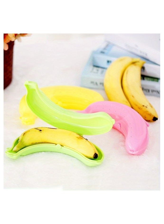 HOMESTAR 3Pcs Banana Case, Cute Banana Protector Storage Box, Portable Banana Holder for Lunch Boxes, BPA-Free Fruit Container for Outdoor Travel (3 Colors) - Image 1