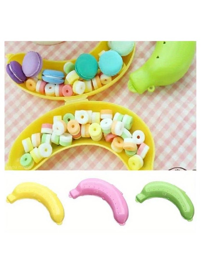 HOMESTAR 3Pcs Banana Case, Cute Banana Protector Storage Box, Portable Banana Holder for Lunch Boxes, BPA-Free Fruit Container for Outdoor Travel (3 Colors) - Image 3