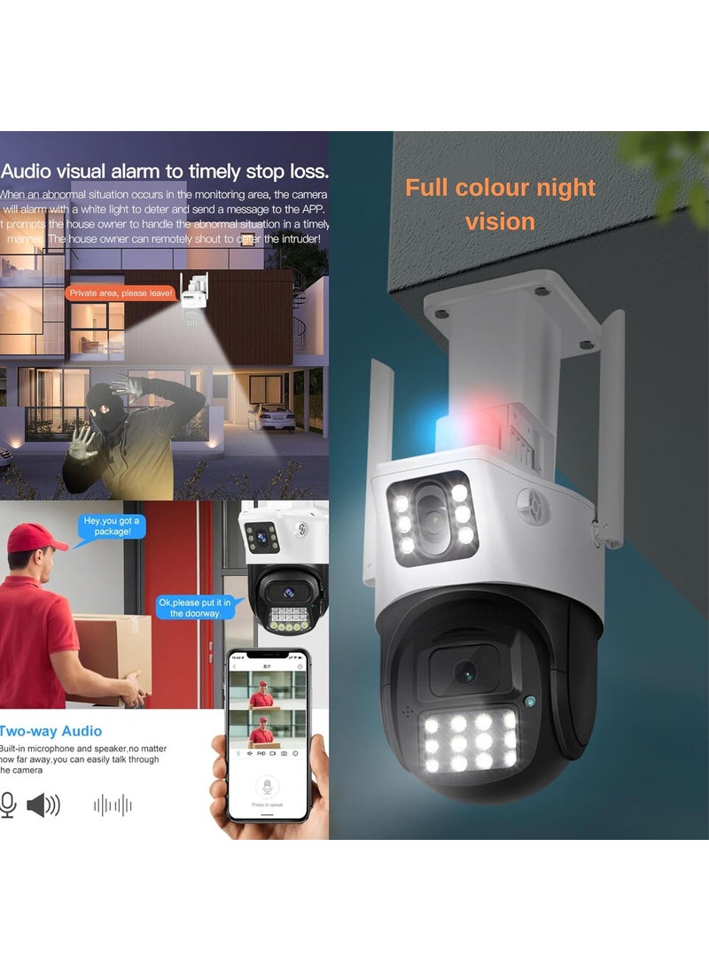 THINKVALUE THINKVALUE 6MP Outdoor WiFi CCTV Camera for Home Office Farm Construction Outdoor 2k High Definition CCTV Weatherproof Camera with Night Vision Ai Motion Detection 2way CallingSd CardCloud  - Image 5