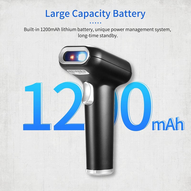 High Speed Barcode Scanner, 1D/2D/QR Code Scanner 2.4G Wireless & USB Wired Bar Code Reader with Multi-Functional Base for Supermarket Retail Library Logistics Warehouse - Image 5