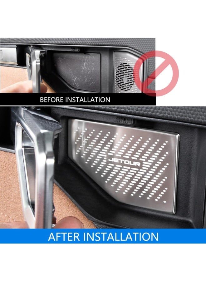 يوڠام ٤ قطع من أغطية حوض مقبض الباب الداخلي للسيارة – مناسبة لسيارة Jetour T2 موديل 2024-2025، ملحقات لأغطية حوض الباب، ملصقات للسيارة، إكسسوارات السيارة، زخرفة داخلية للسيارة - Image 3