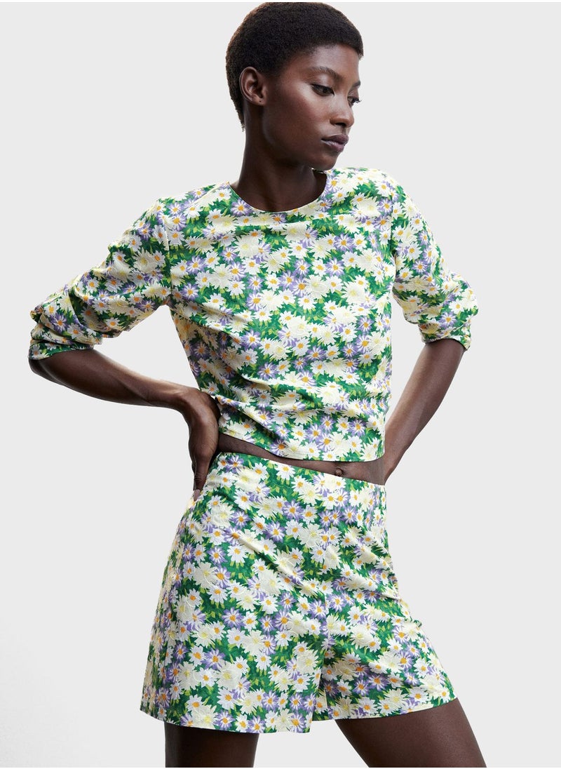MANGO - Floral Print Top - Image 1