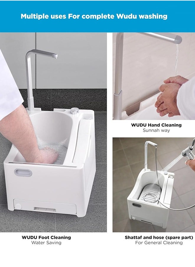 INNOV In Mecca - Electric Wudu Foot and Hand Washer, Pedal-Operated Portable Foot Bath Tub with Water-Saving, Durable and Quick Installation for Travel, Homes, Mosques, and Offices - Image 1