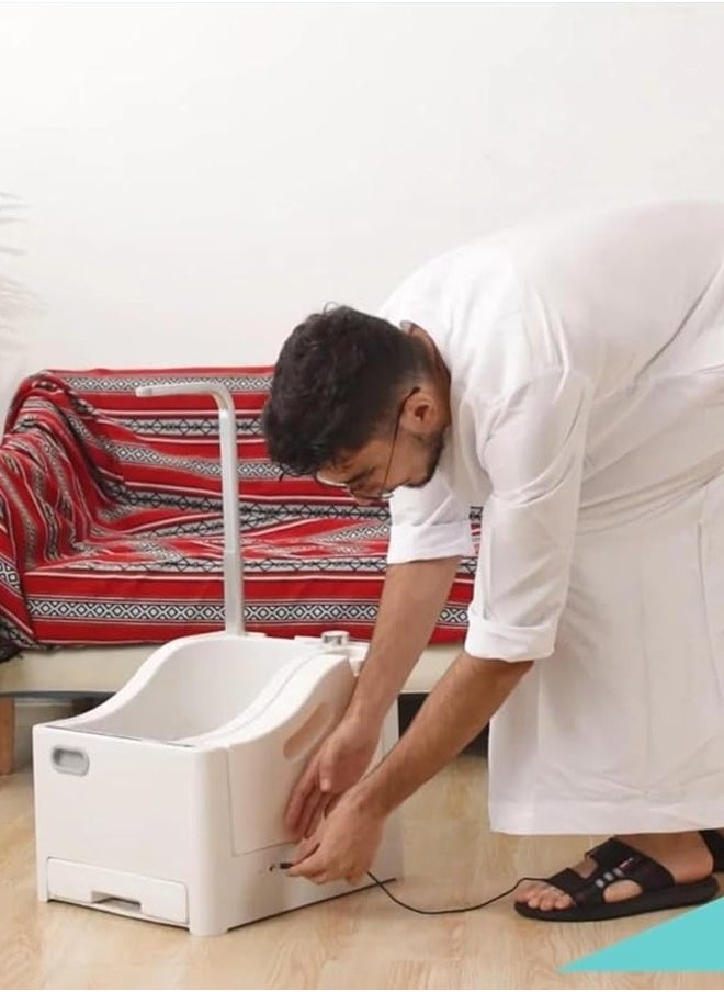 INNOV In Mecca - Electric Wudu Foot and Hand Washer, Pedal-Operated Portable Foot Bath Tub with Water-Saving, Durable and Quick Installation for Travel, Homes, Mosques, and Offices - Image 1