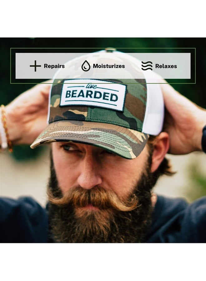 Live Bearded Beard Oil, 1 fl oz - Premium All-Natural Jojoba - Made in the USA - Hair and Skin Care for Men with Dry, Flaky Patches | Legend Scent - Sandalwood, Vanilla - Image 5