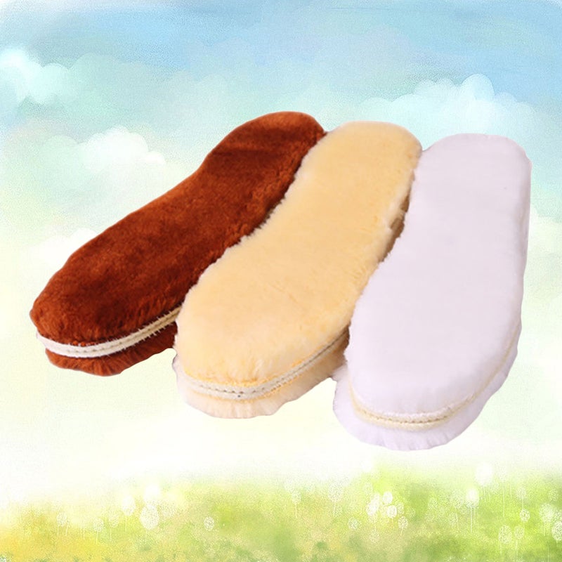 3 Pairs Winter Thicken Shoe Pads Fashion Plush Shoe Pads Simulation Wool (Size 41 Random Color) - Image 1