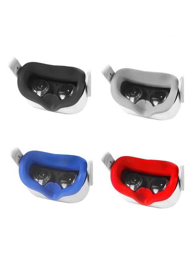 قناع السيليكون لنظارات Oculus Quest2 VR مقاوم للعرق وقابل للغسل ومضاد للقاذورات والغبار ملحقات قناع النسخ الاحتياطي - الموديل: quest2 قناع سيليكون رملي وردي - Image 2