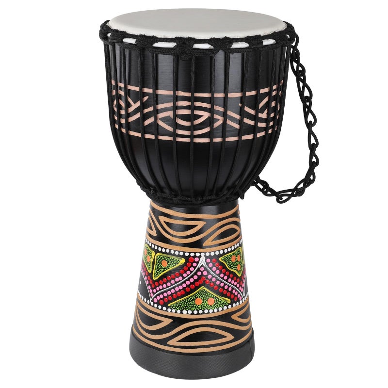 BGMUSER Djembe Drum for Adults,African Drum 10'' x 20'' Mahogany Goatskin Drumhead Hand Drums for Beginners (Black) - Image 1