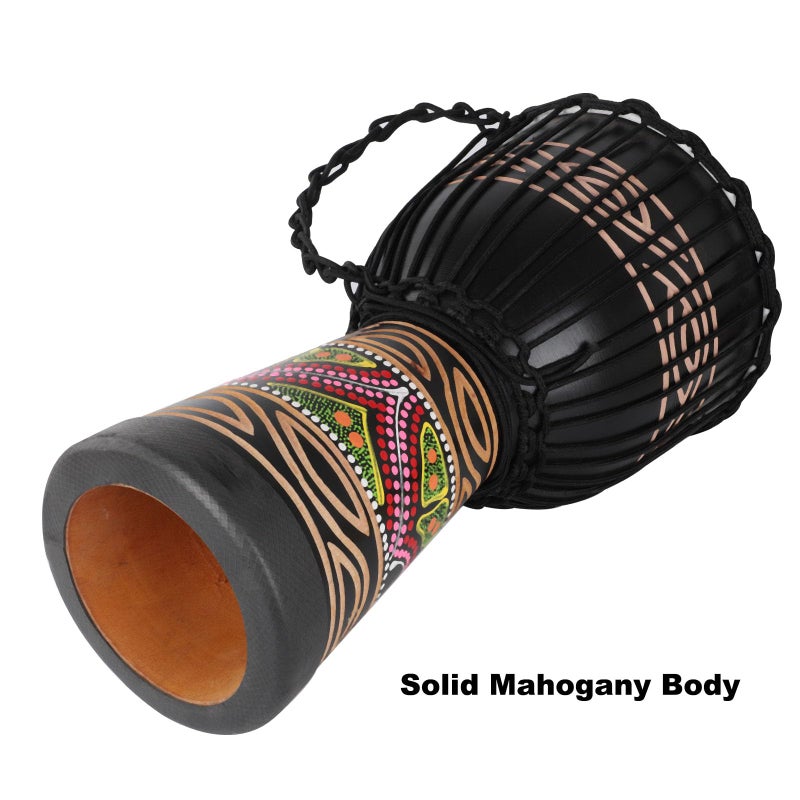 BGMUSER Djembe Drum for Adults,African Drum 10'' x 20'' Mahogany Goatskin Drumhead Hand Drums for Beginners (Black) - Image 5