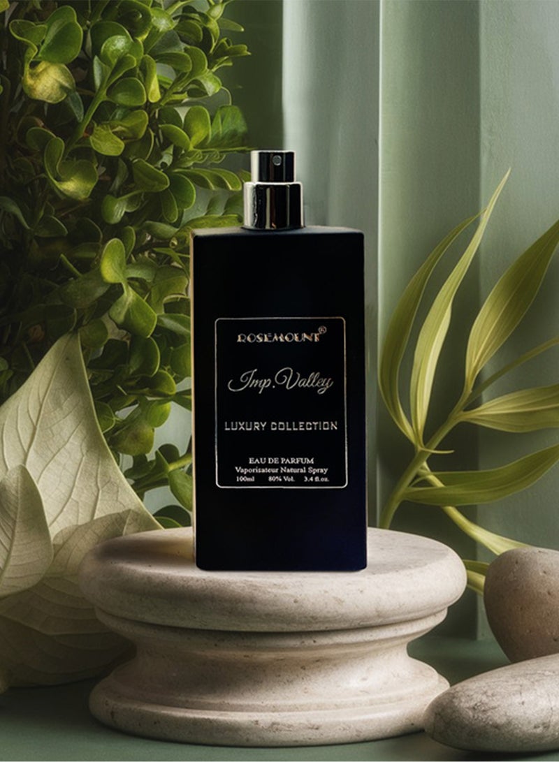 ROSEMOUNT Fragrances Presents Imp Valley 100ml Eau de Perfume For Men Long Lasting Perfume Imperial Perfume with Davana, Bergamot, Oud Blend of Musk, Leather, Vetiver Haiti - Image 3