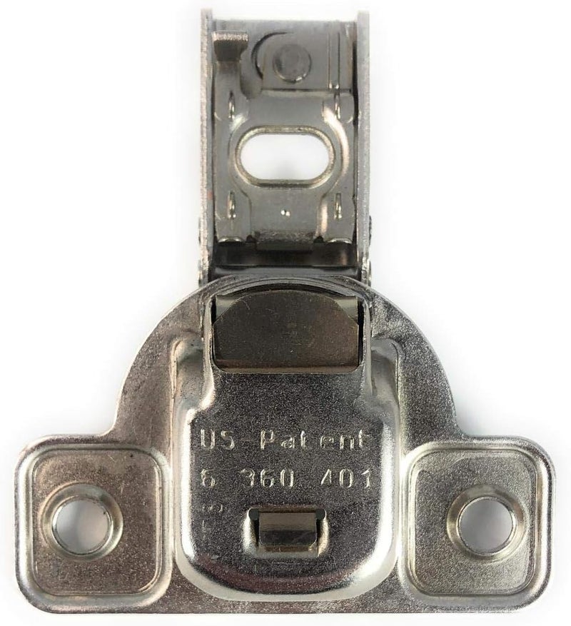 Salice E-Centra Nickel-Plated Metal 106-Degree 9/16-Inch Overlay Screw-On Face Frame Hinge With 2 Cams (2) - Image 4