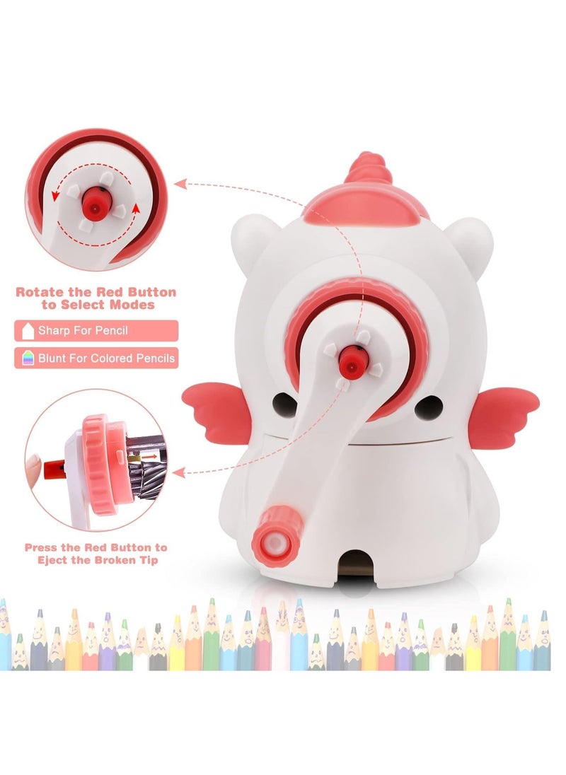 SYOSI Pencil Sharpener for Kids, Manual Unicorn Pencil Sharpener for Colored Pencils, Cute Pencil Sharpener for School Supplies, Classroom, Stationery for Kids Gifts  - Image 4