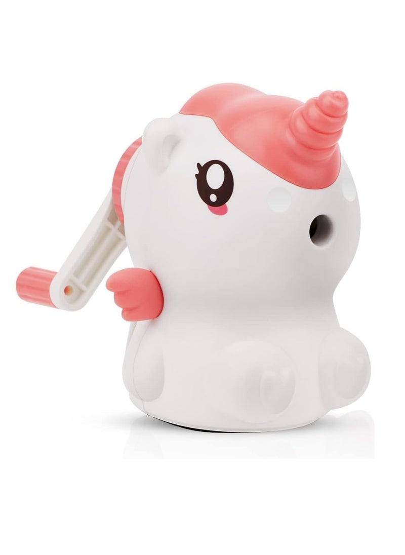 SYOSI Pencil Sharpener for Kids, Manual Unicorn Pencil Sharpener for Colored Pencils, Cute Pencil Sharpener for School Supplies, Classroom, Stationery for Kids Gifts  - Image 1