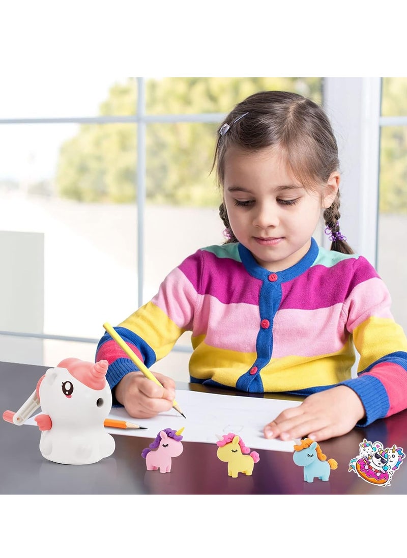 SYOSI Pencil Sharpener for Kids, Manual Unicorn Pencil Sharpener for Colored Pencils, Cute Pencil Sharpener for School Supplies, Classroom, Stationery for Kids Gifts  - Image 5