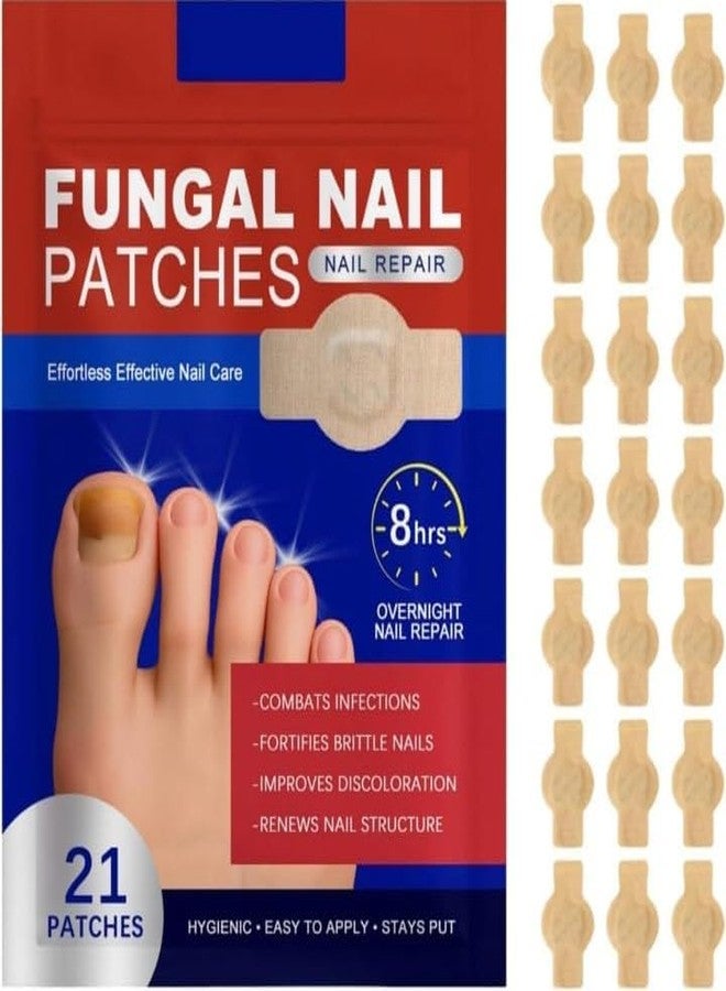 KNVBIN Original 21 pcs Over-Night Renewal Nail Treatment Patches Hydrogel Nail Care Fast Effective Nail Repair Patches (PACK OF 1) - Image 1
