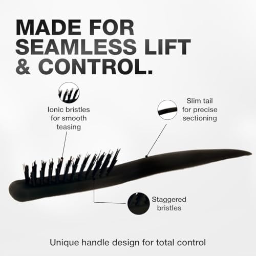 Ikonic Professional Teasing Brush with Ionic Technology, Adds Volume, Anti Static, Adds Shine, Sectioning Brush, Back Combing, Heat Resistant, All Hair Types, Salon & Personal Use - Image 3