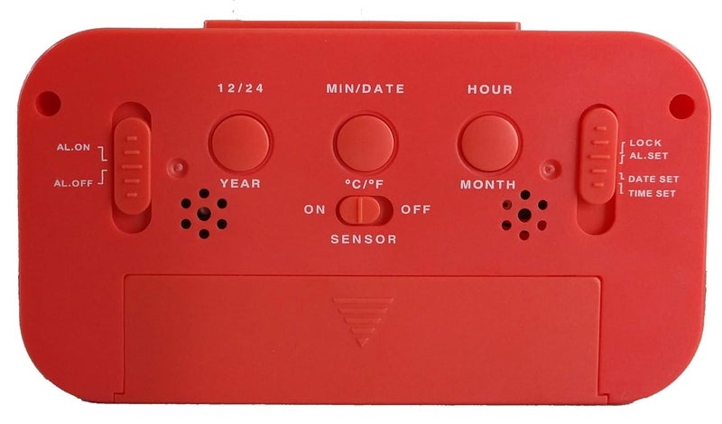Ajanta Quartz Plastic Digital Alarm and Table clock 13 x 8 x 4 cm Red ODC 210 - Image 3