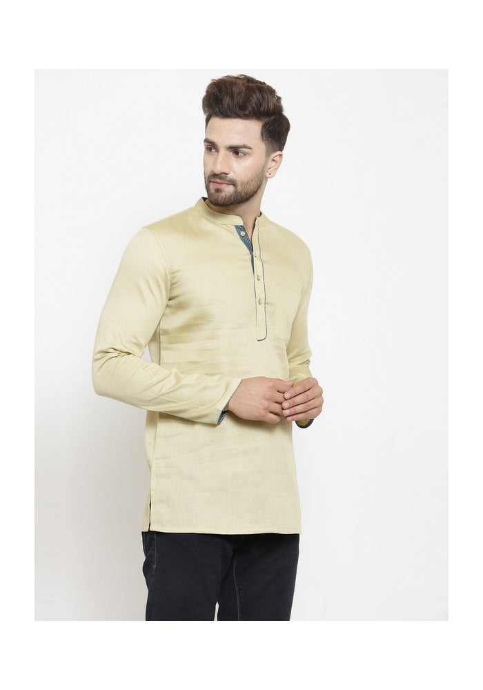 ARCHATTIRE Beige Cotton Kurta for Men - Image 2